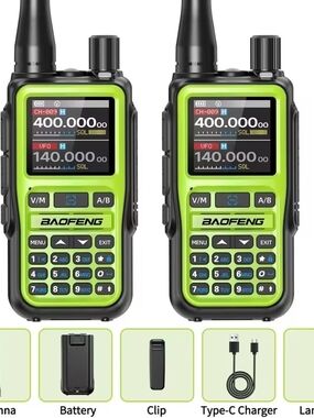 Baofeng Uv5r Mini Green Dual-Pack Portable Two-Way Radio (Green)